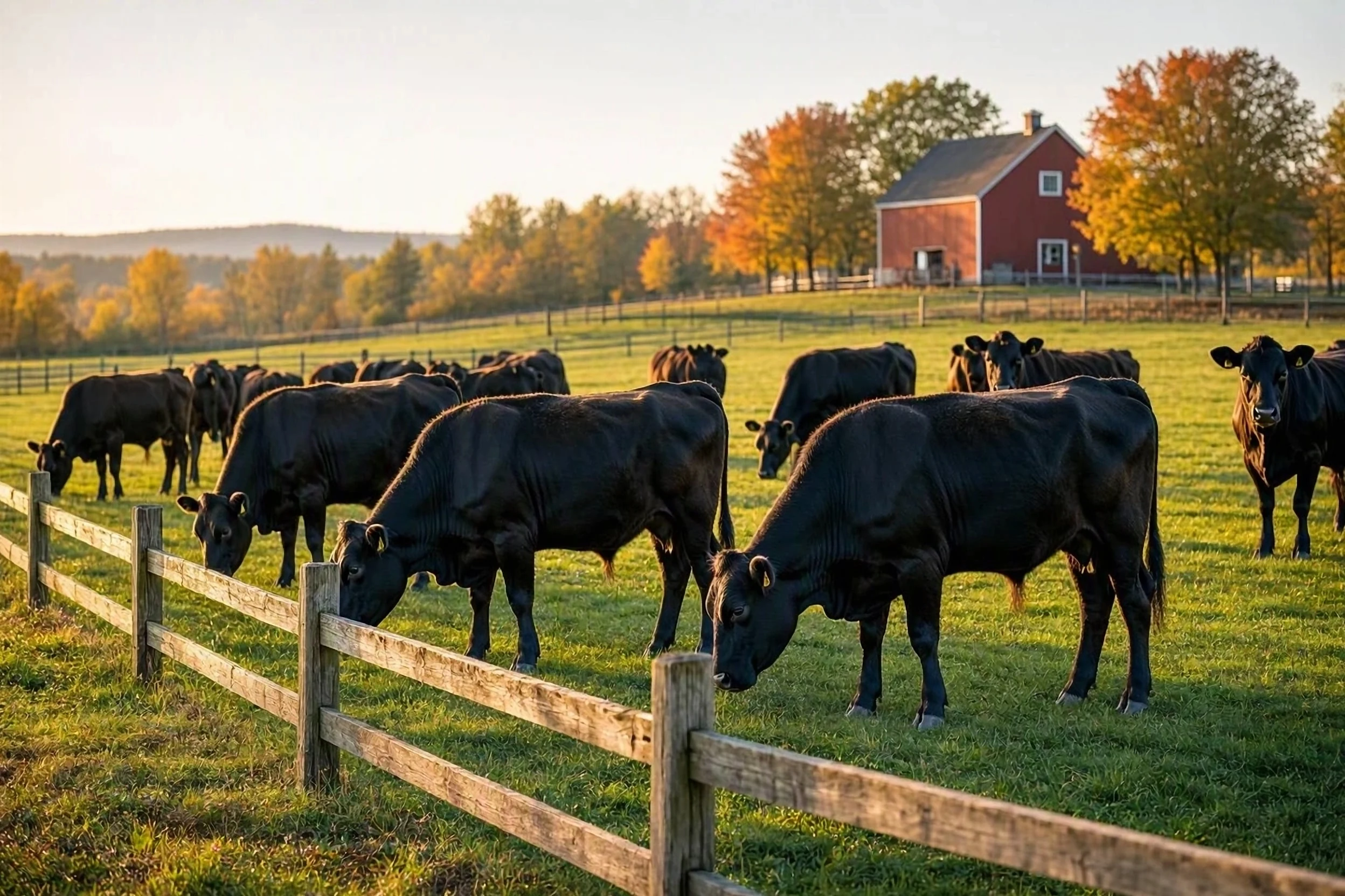 Un troupeau de Wagyu au pâturage, au Québec